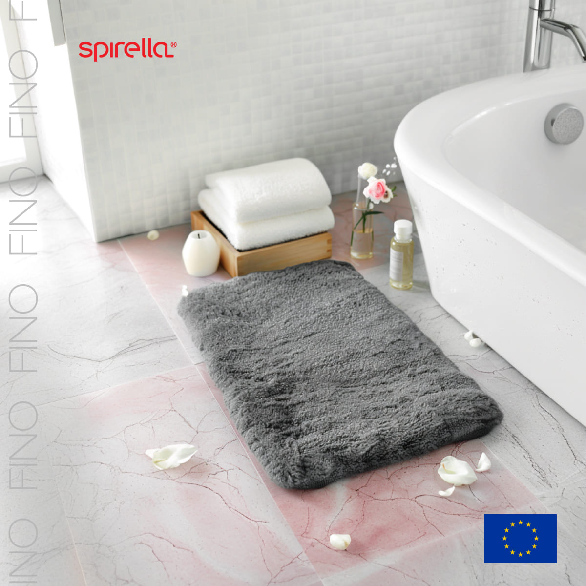 Коврик для ванной Spirella Fino 40x60см, серый