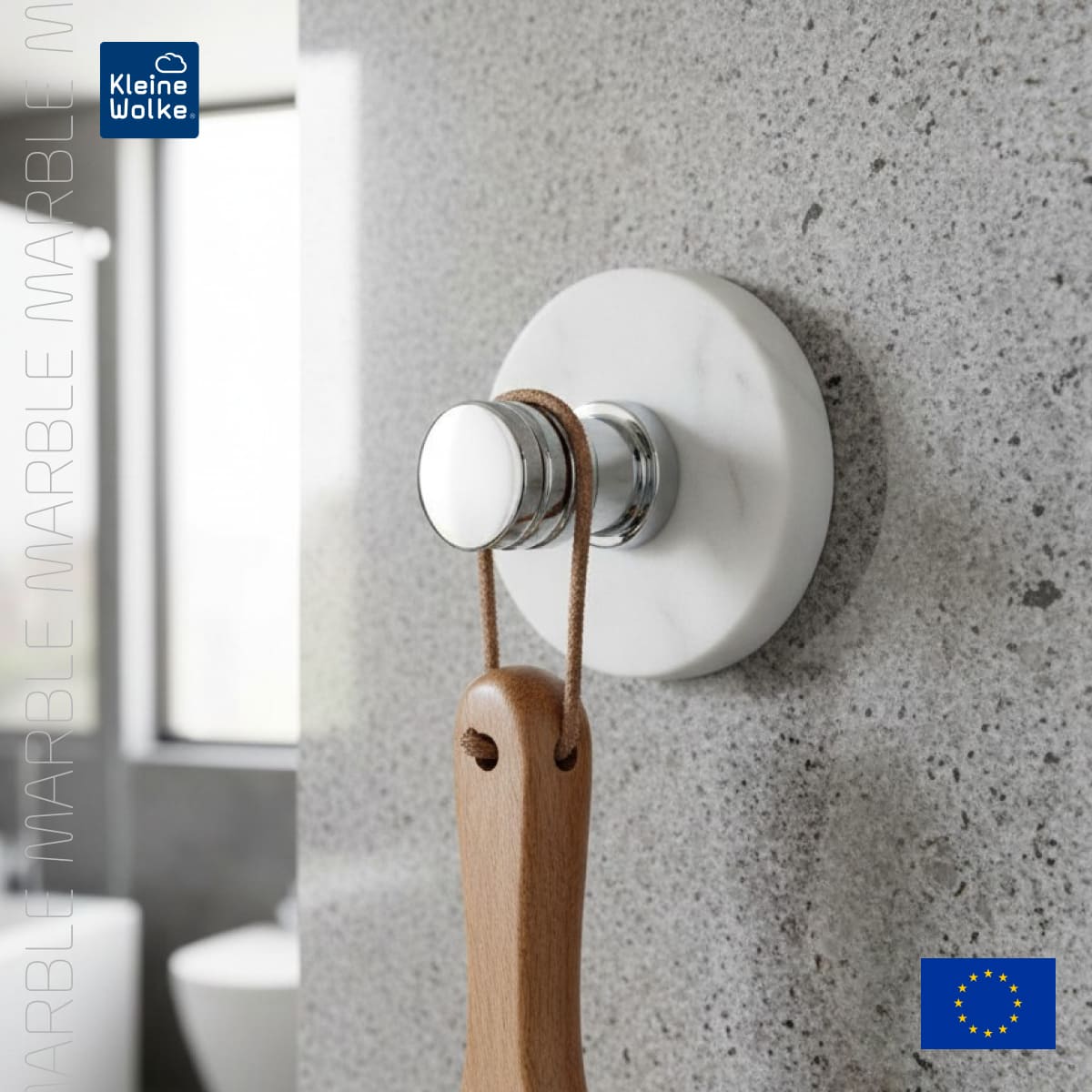 Крючок Kleine Wolke Marble Hooks мрамор 5см, белый