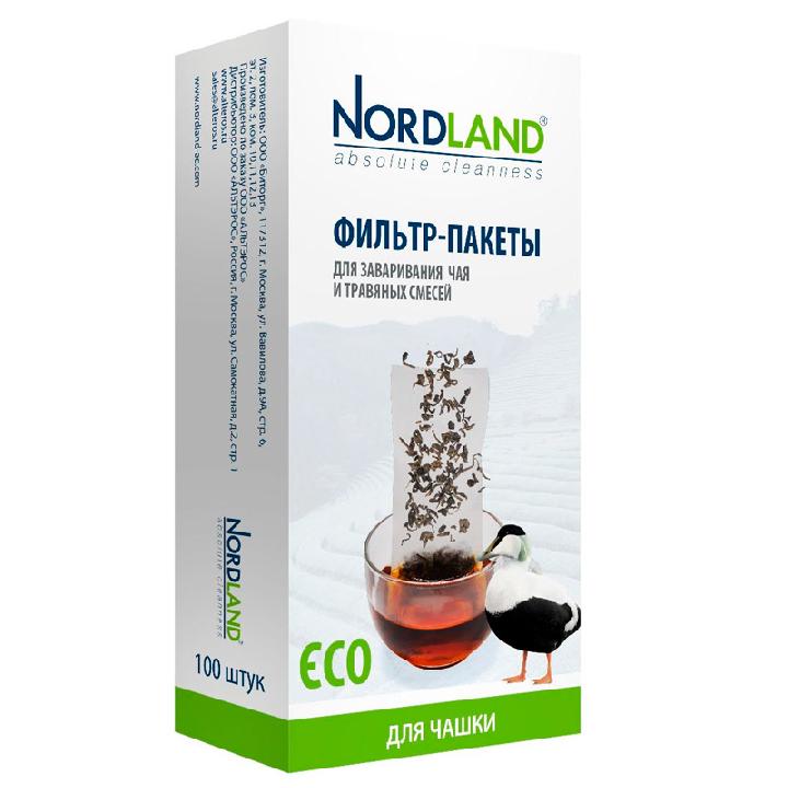 Фильтр-пакеты для заваривания чая Nordland, упаковка 100шт