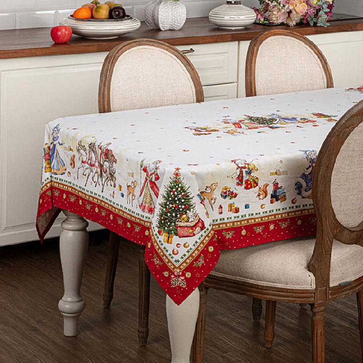 Скатерть с пропиткой Santalino С Новым Годом 160x220см