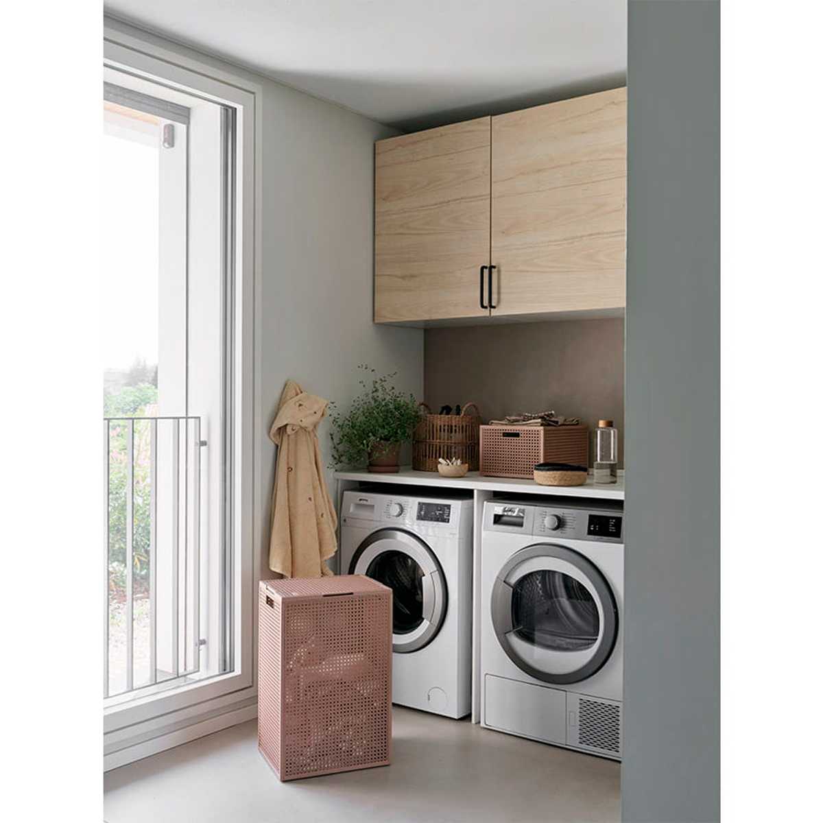 Корзина для белья Curver Kaya 38x29x58,5см, цвет розовый