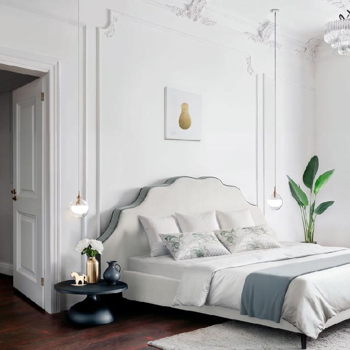 Наволочка 50x70см Mollen Фаберже Ландыши в белом