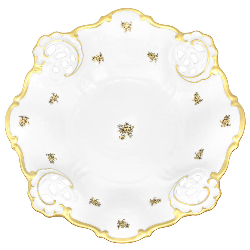 Сухарница Weimar Porzellan Роза Золотая