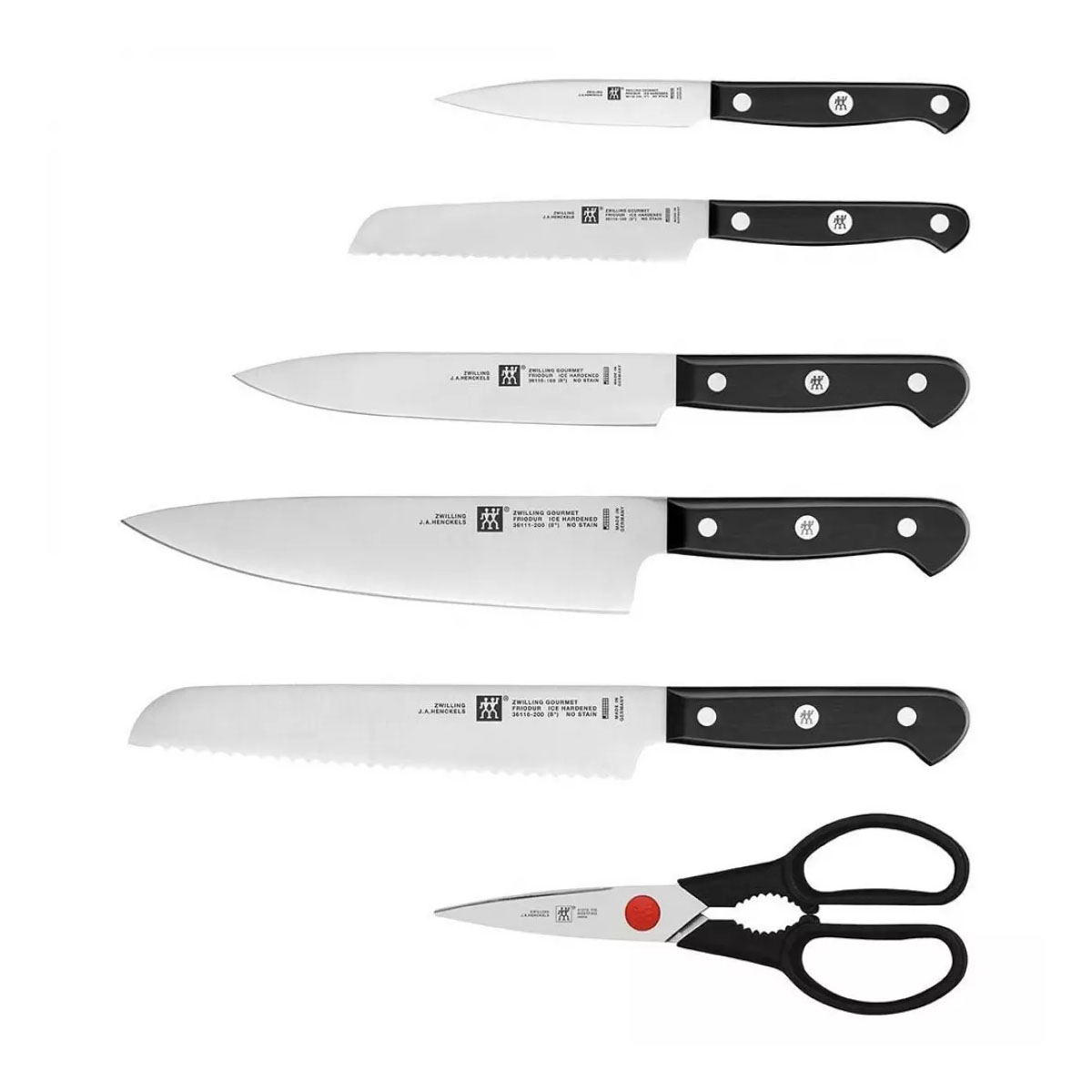 Набор кухонных с заточкой в подставке Zwilling Gourmet 7 предметов