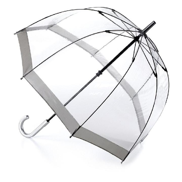 Зонт-трость женский Fulton купол 89см, прозрачный