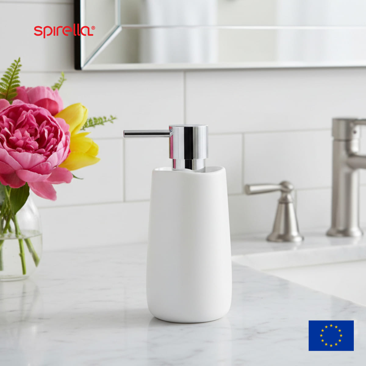 Дозатор для жидкого мыла Spirella Sina, белый