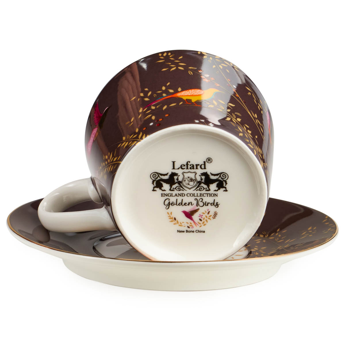 Чайный набор Lefard Golden Birds 220мл, 4 предмета на 2 персоны