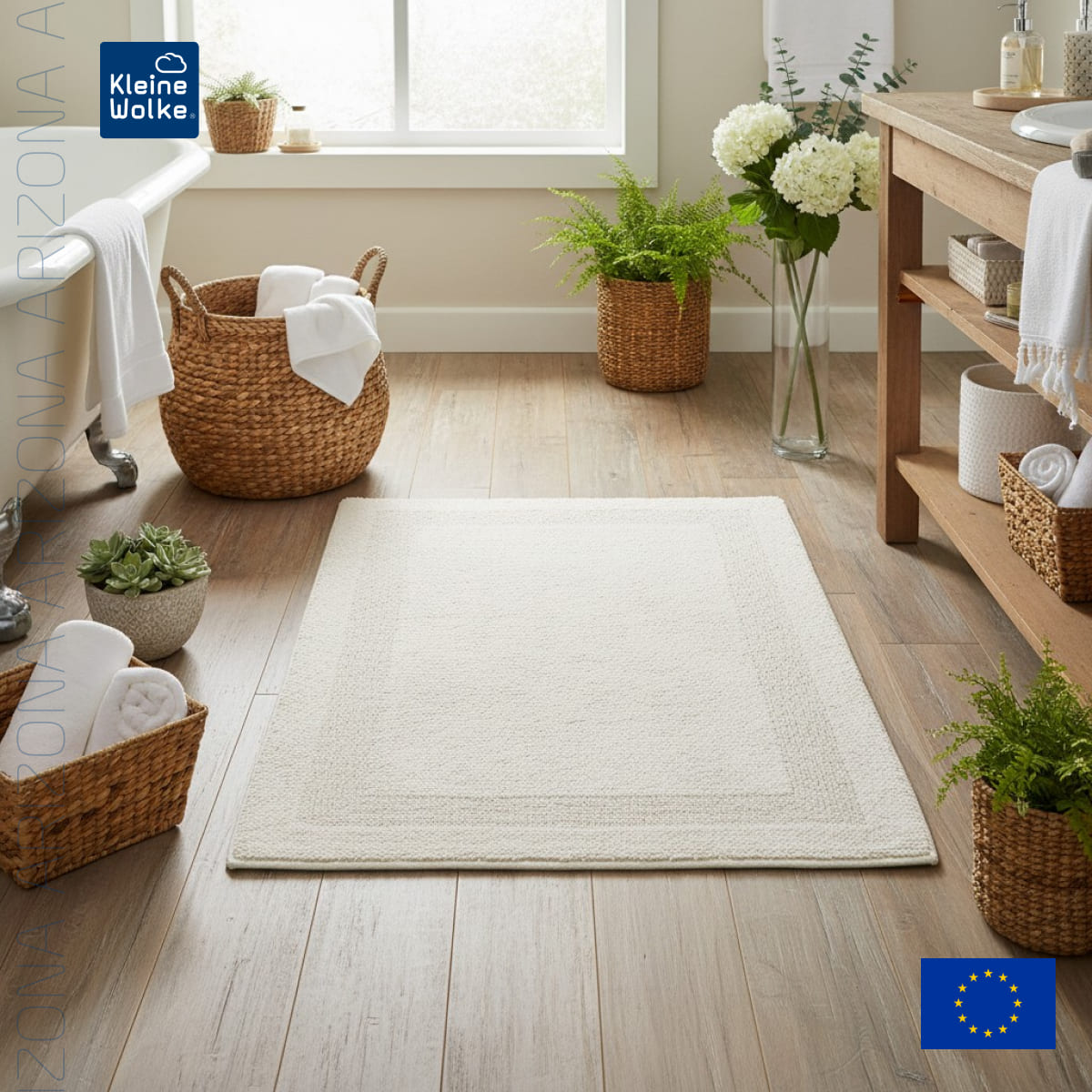 Коврик для ванной 70x120см Kleine Wolke Arizona, серо-бежевый