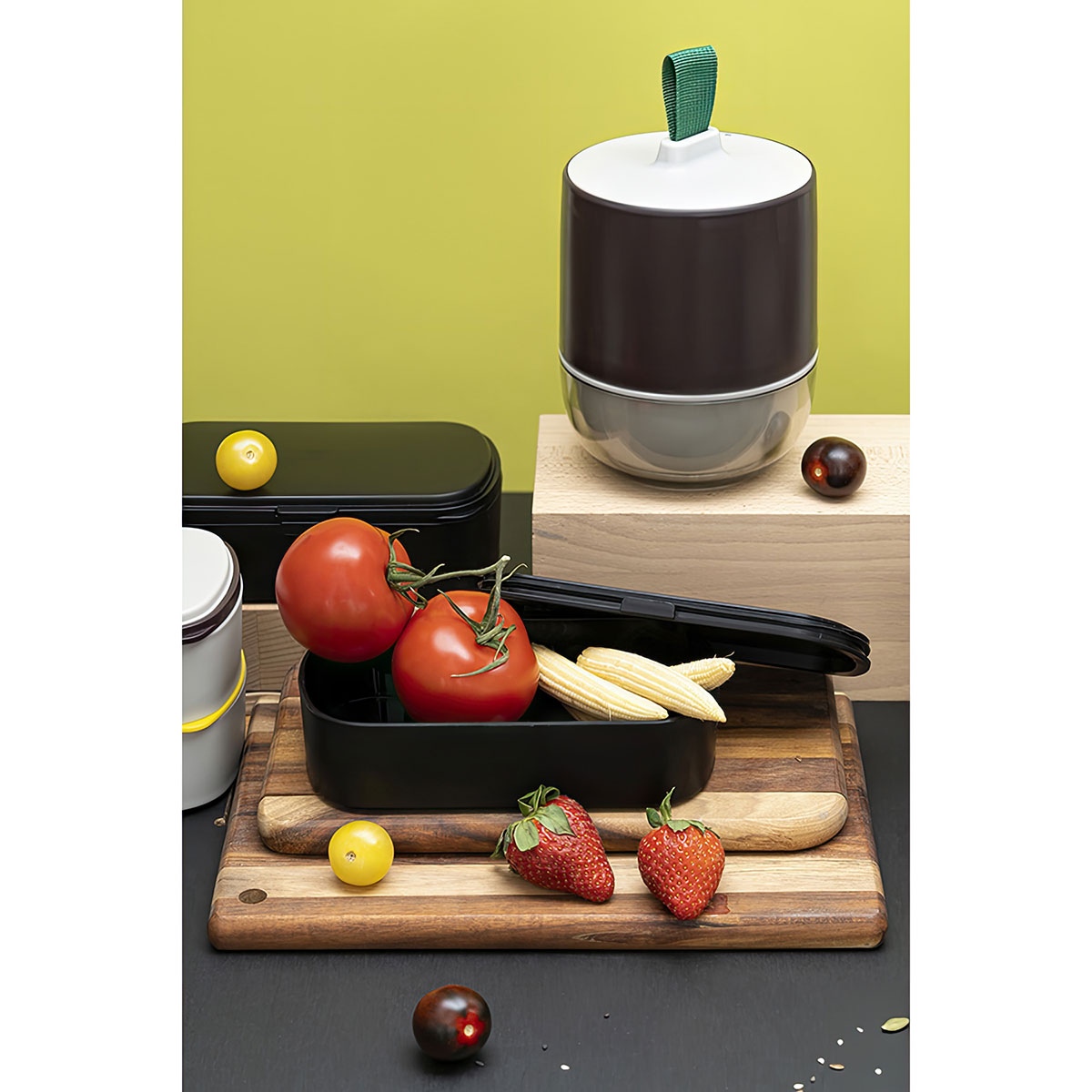 Ланч-бокс Smart Solutions Meals, сливовый с серым