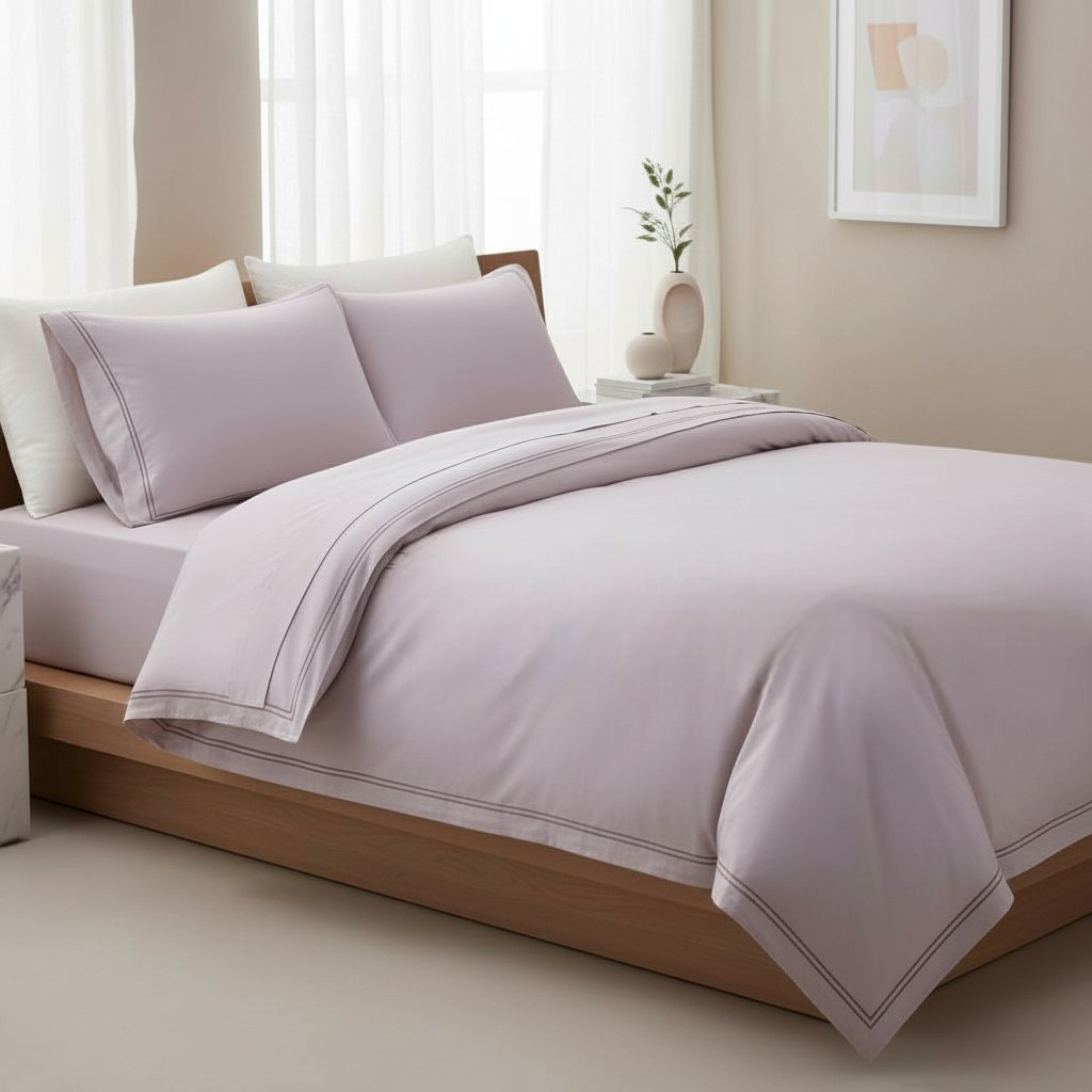 Комплект постельного белья евро Lameirinho Glory Light Pink