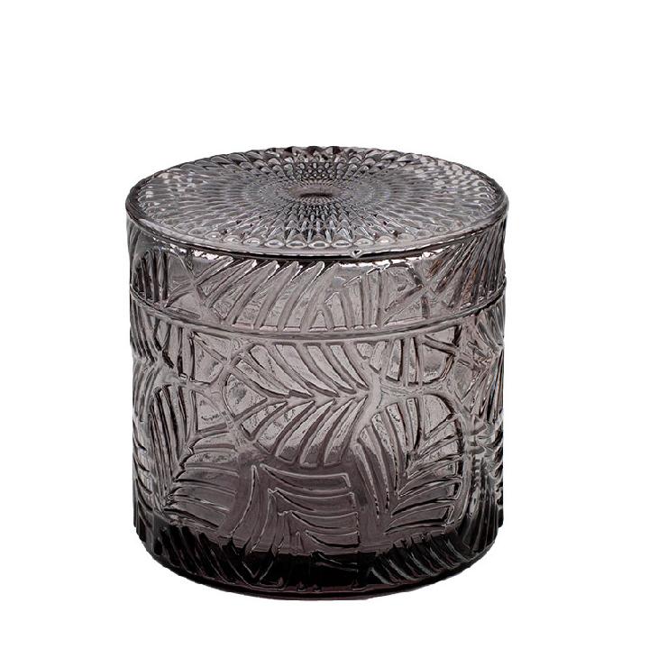 Шкатулка круглая Вещицы, цвет пепельно-черный