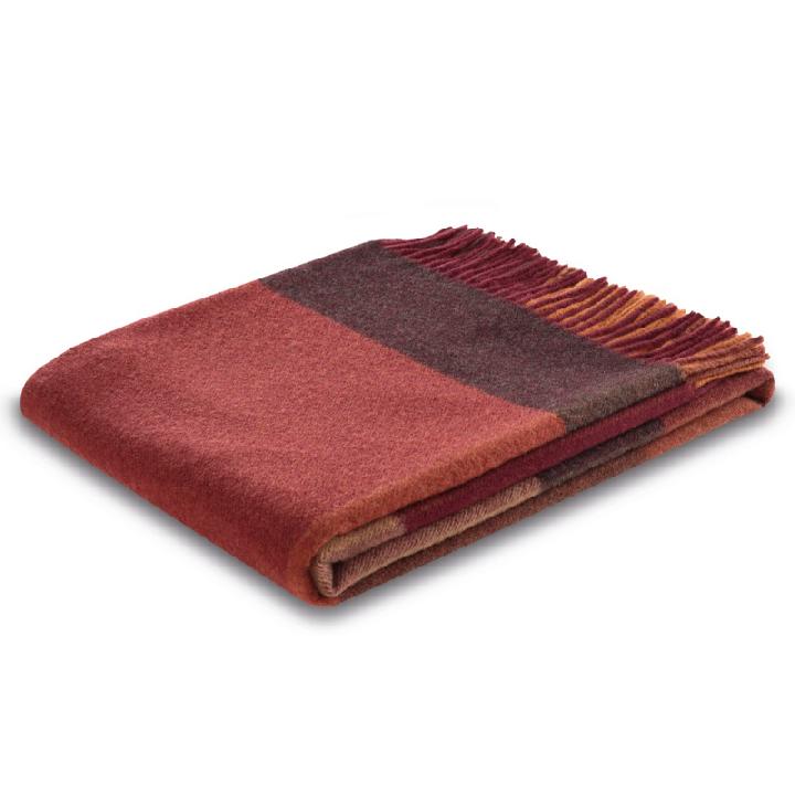 Плед 130x170см Biederlack Naturals & Plaids Pleasant Ruby
