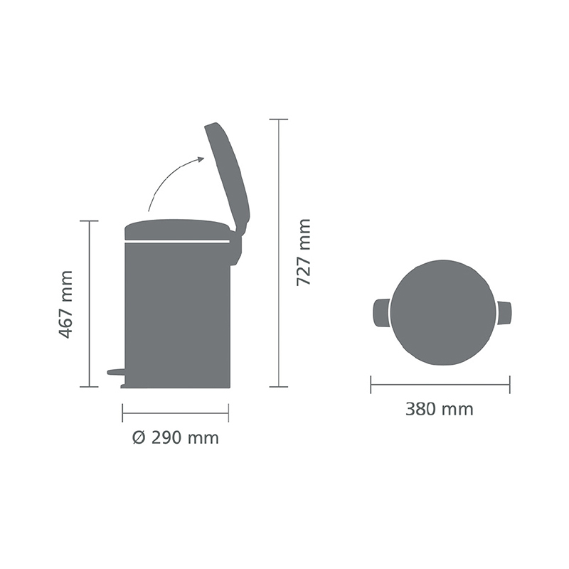 Мусорный бак Brabantia NewIcon 20л