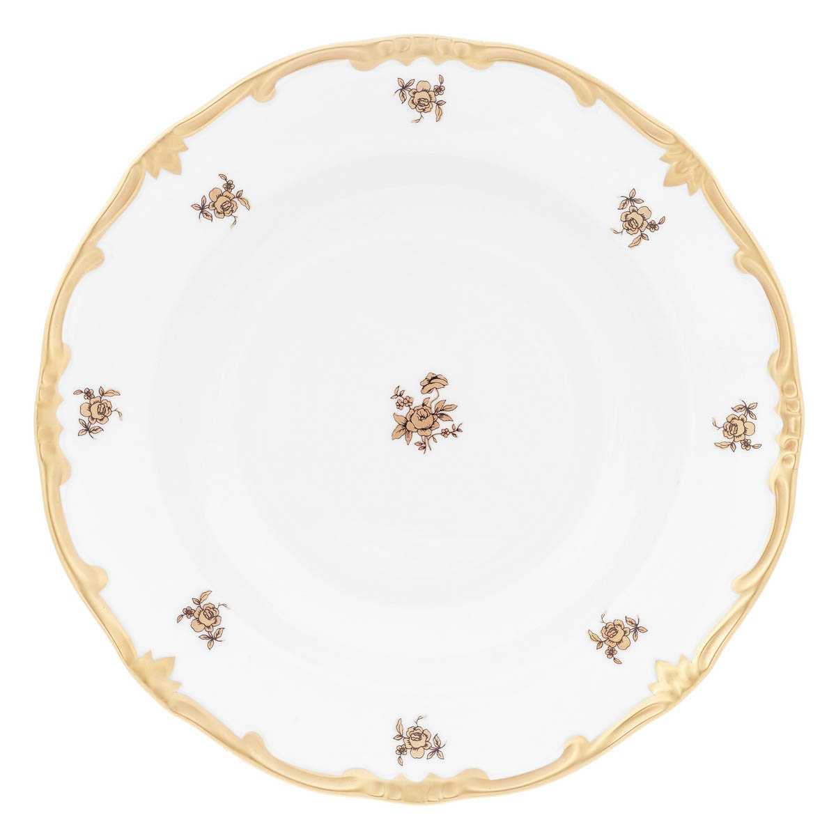 Набор тарелок глубоких Weimar Porzellan Роза Золотая 24см, 6шт