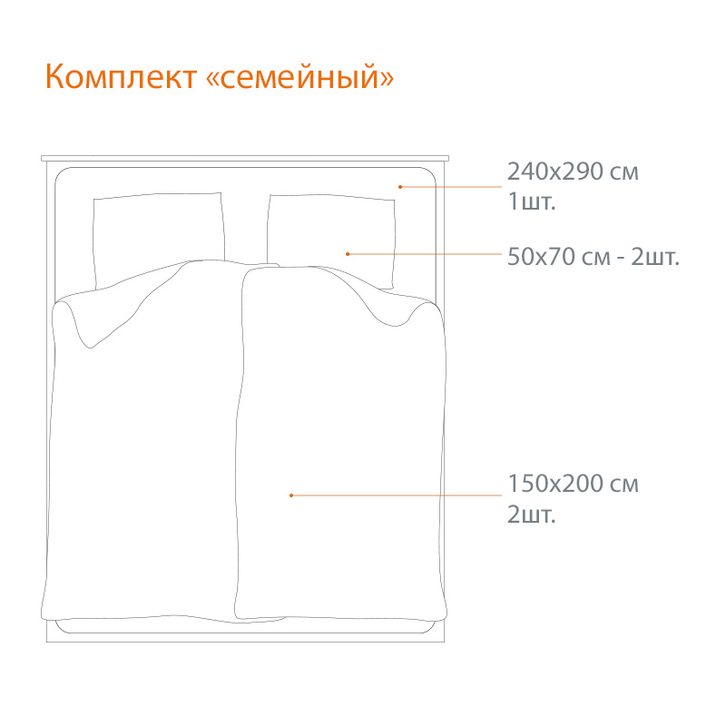 Комплект постельного белья семейный Lameirinho Giordana