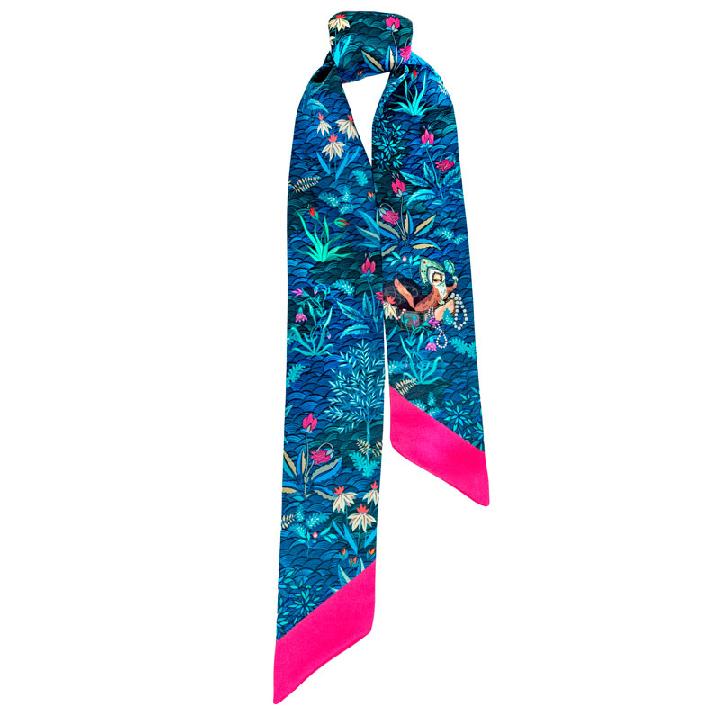 Шарф Mollen Твилли Шалость в темно-бирюзовом