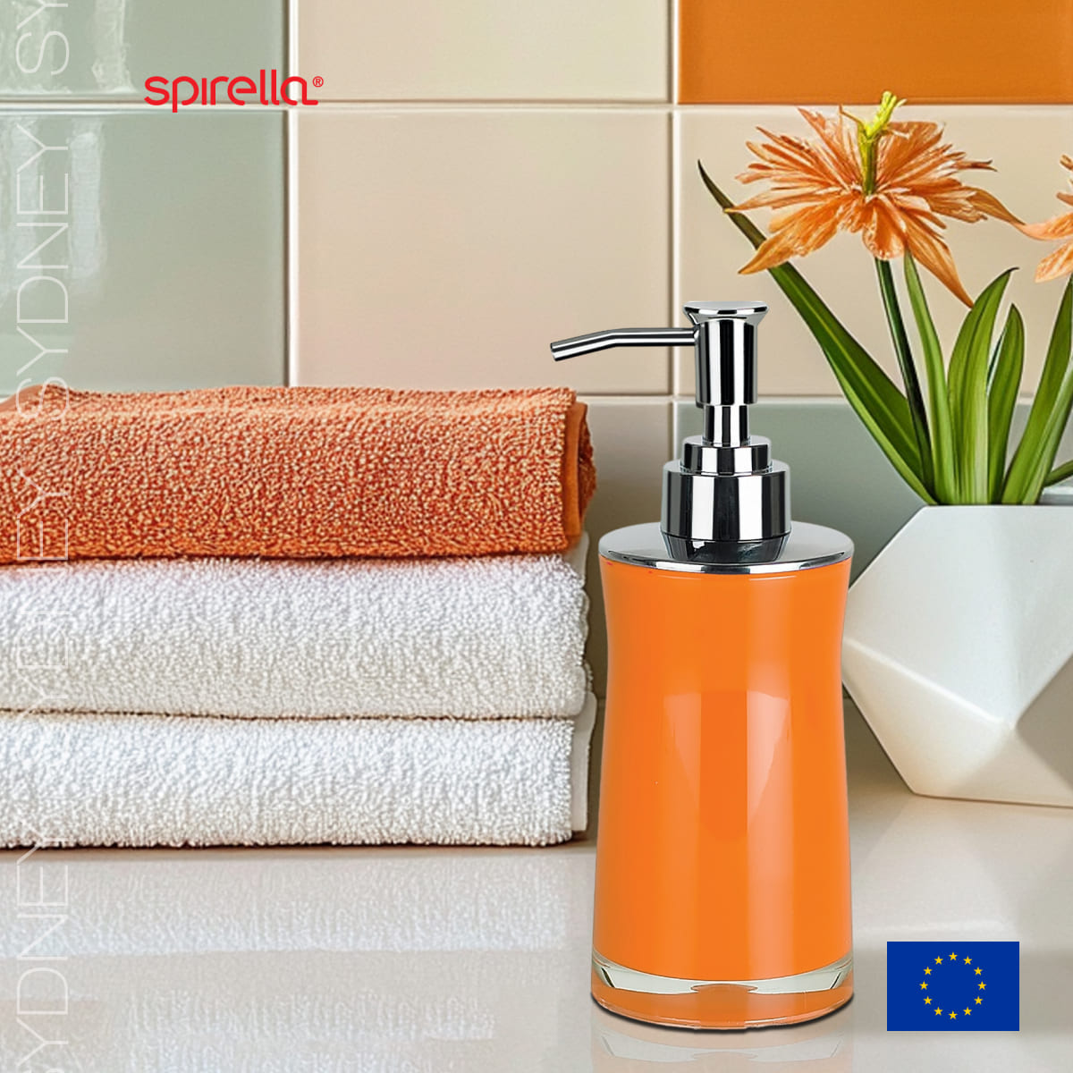 Дозатор для жидкого мыла Spirella Sydney, оранжевый