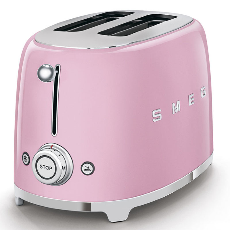 Тостер на 2 ломтика Smeg 50’s Style, розовый