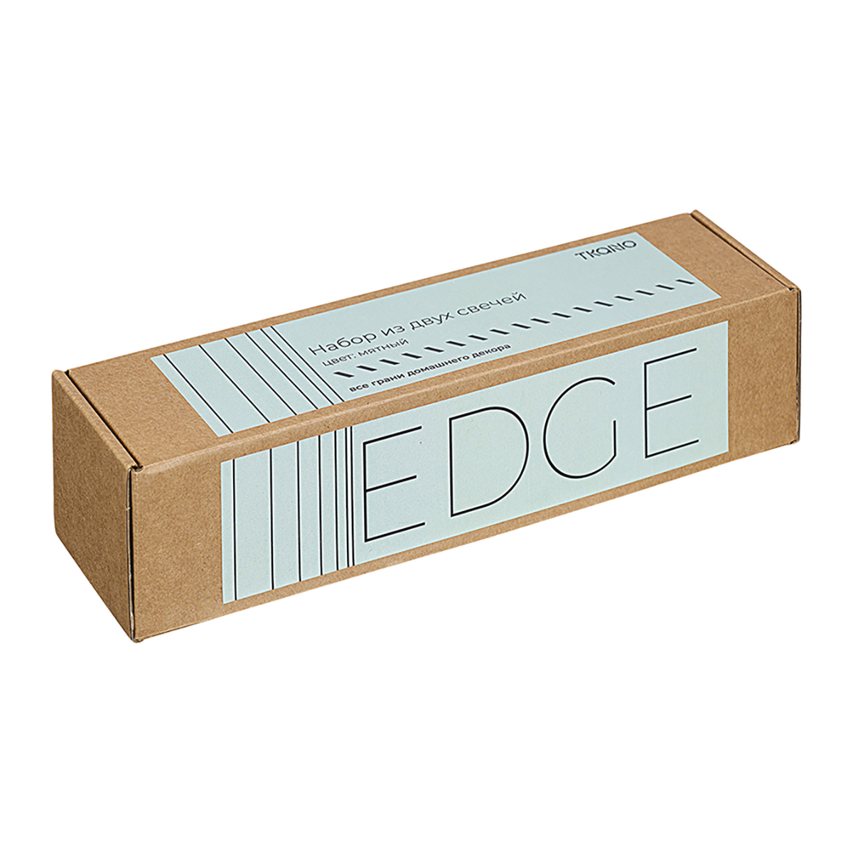 Набор свечей 24,5см Tkano Edge 2шт, цвет мятный