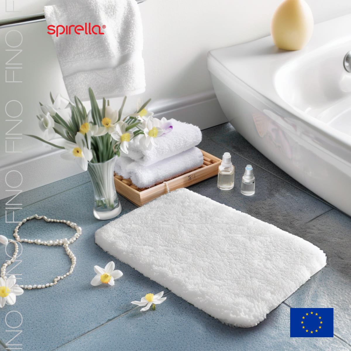 Коврик для ванной Spirella Fino 70x120см, Белый