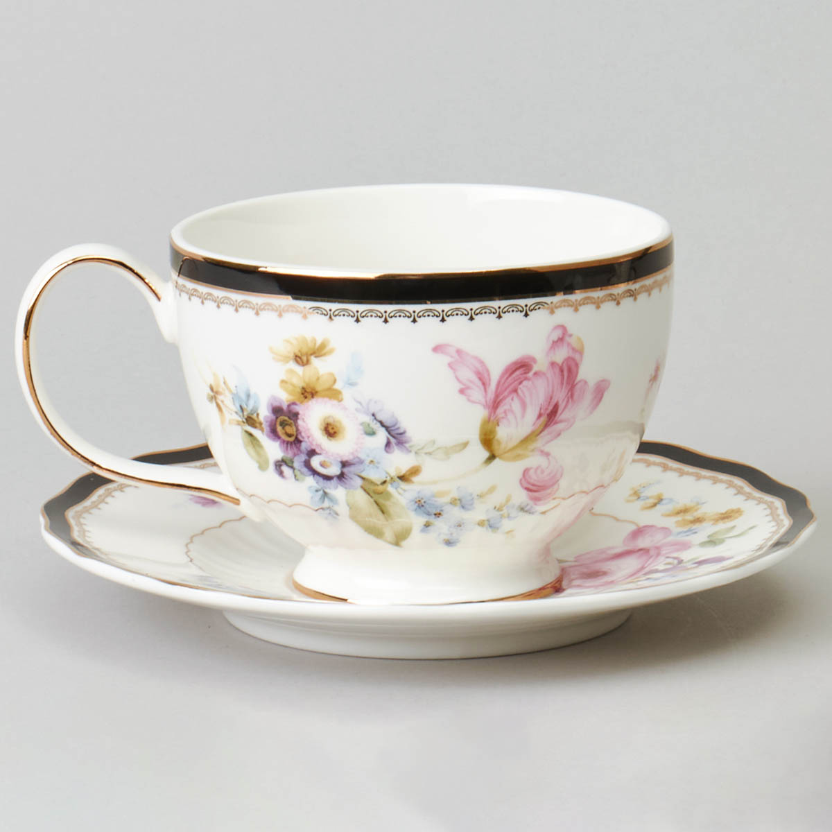 Чайный сервиз Lefard Мейсенский Букет 17 предметов на 6 персон