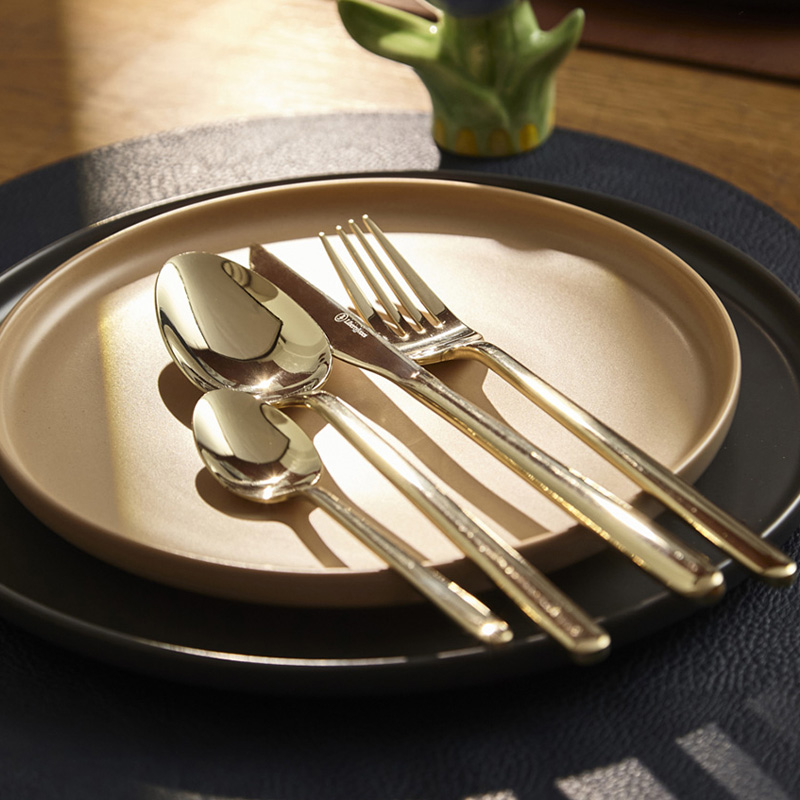 Набор столовых приборов Liberty Jones Pure 24 предмета на 6 персон, глянцевый золотой