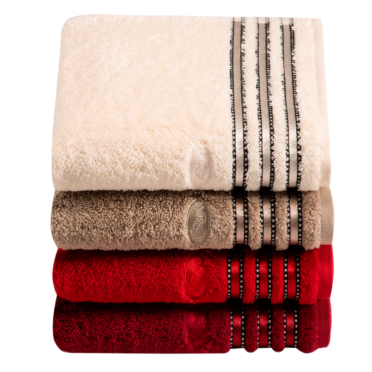 Полотенце махровое Vossen Cult de Luxe 30x50см, цвет красный