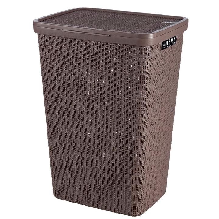 Корзина для белья Curver Jute 58л, черный перец