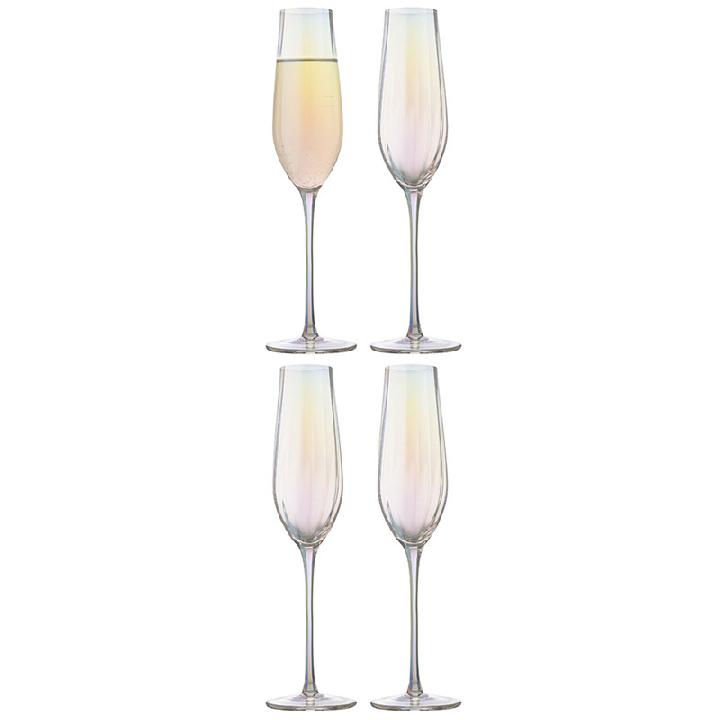 Набор бокалов для шампанского Liberty Jones Gemma Opal 225мл, 4шт