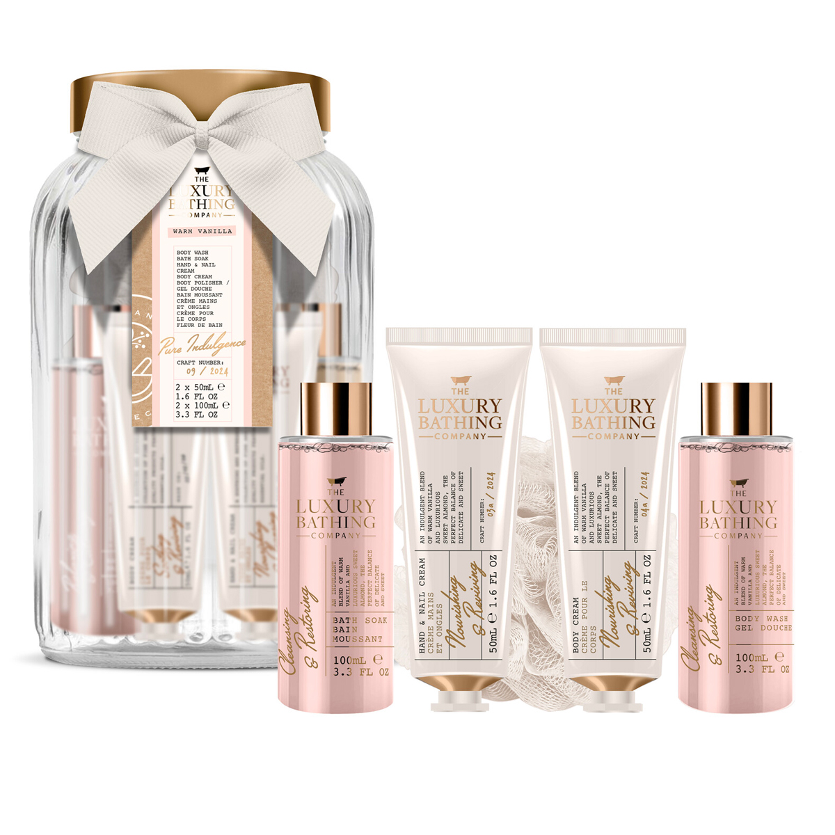 Подарочный набор The Luxury Bathing Company Чистое удовольствие Теплая ваниль и сладкий миндаль