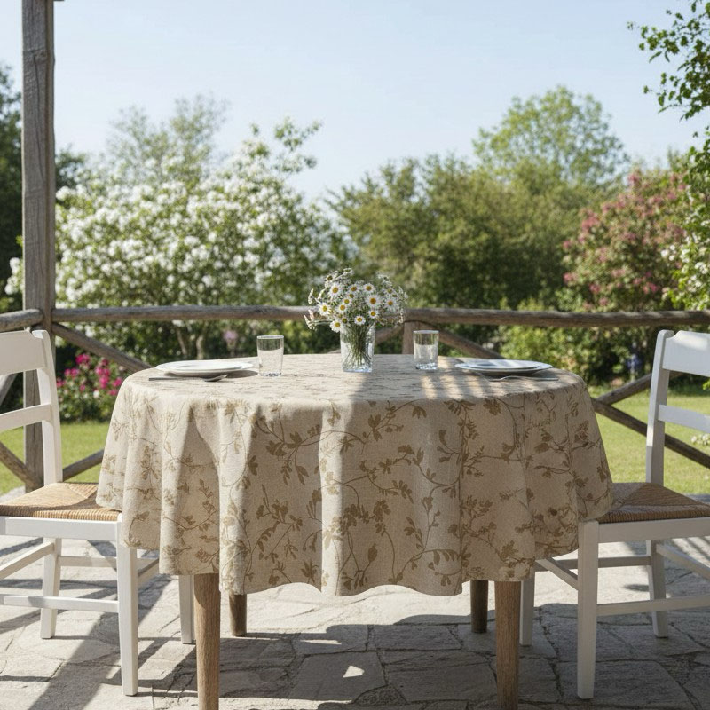 Скатерть круглая Pappel Carrie 180см