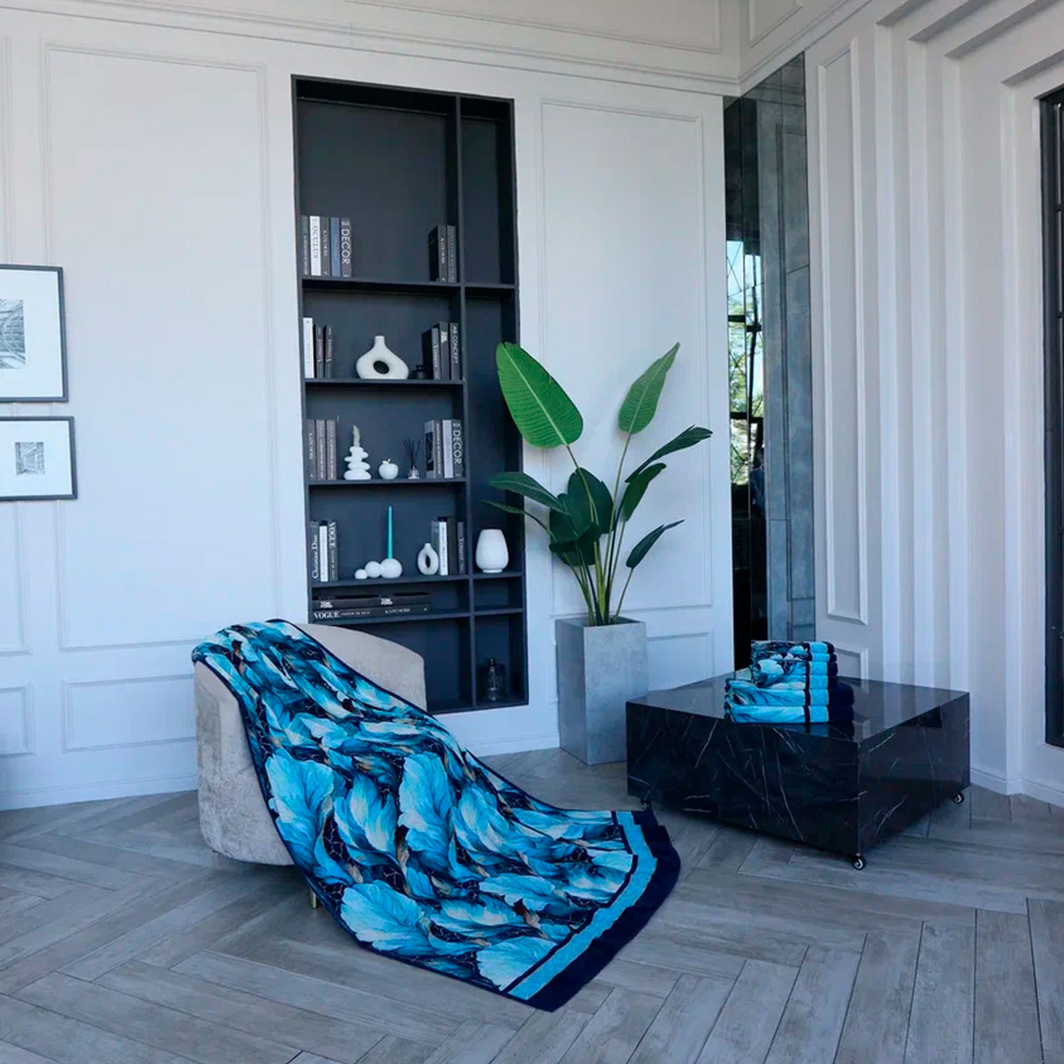 Полотенце Feiler Brise 75x150см, цвет голубой