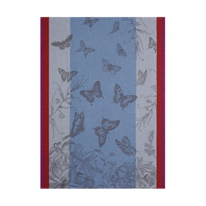 Полотенце для посуды Le Jacquard Francais Jardin Des Papillons, цвет синий