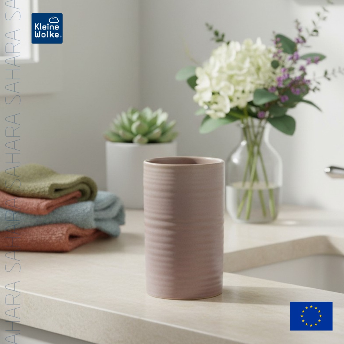 Стакан для зубных щеток Kleine Wolke Sahara, песочный