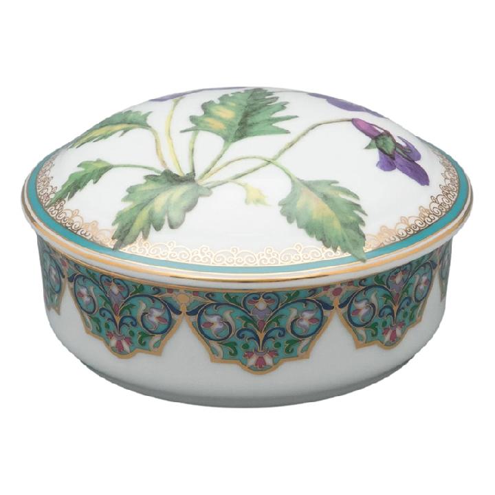 Туалетная коробочка Императорский фарфоровый завод Цветы и ягоды России Фиалка надрезанная