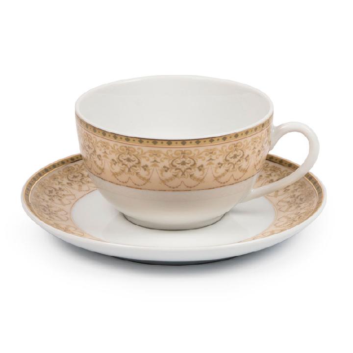 Чашка чайная с блюдцем La Maree Tiffany or, 200мл