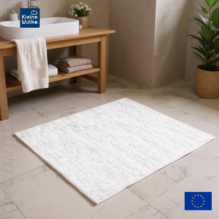 Коврик для ванной комнаты Kleine Wolke Glow 55x65см, белый