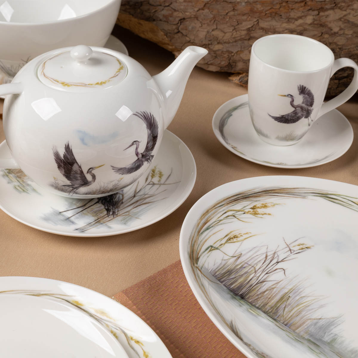 Набор чайных пар Zapel Ardea Cinerea 12 предметов на 6 персон