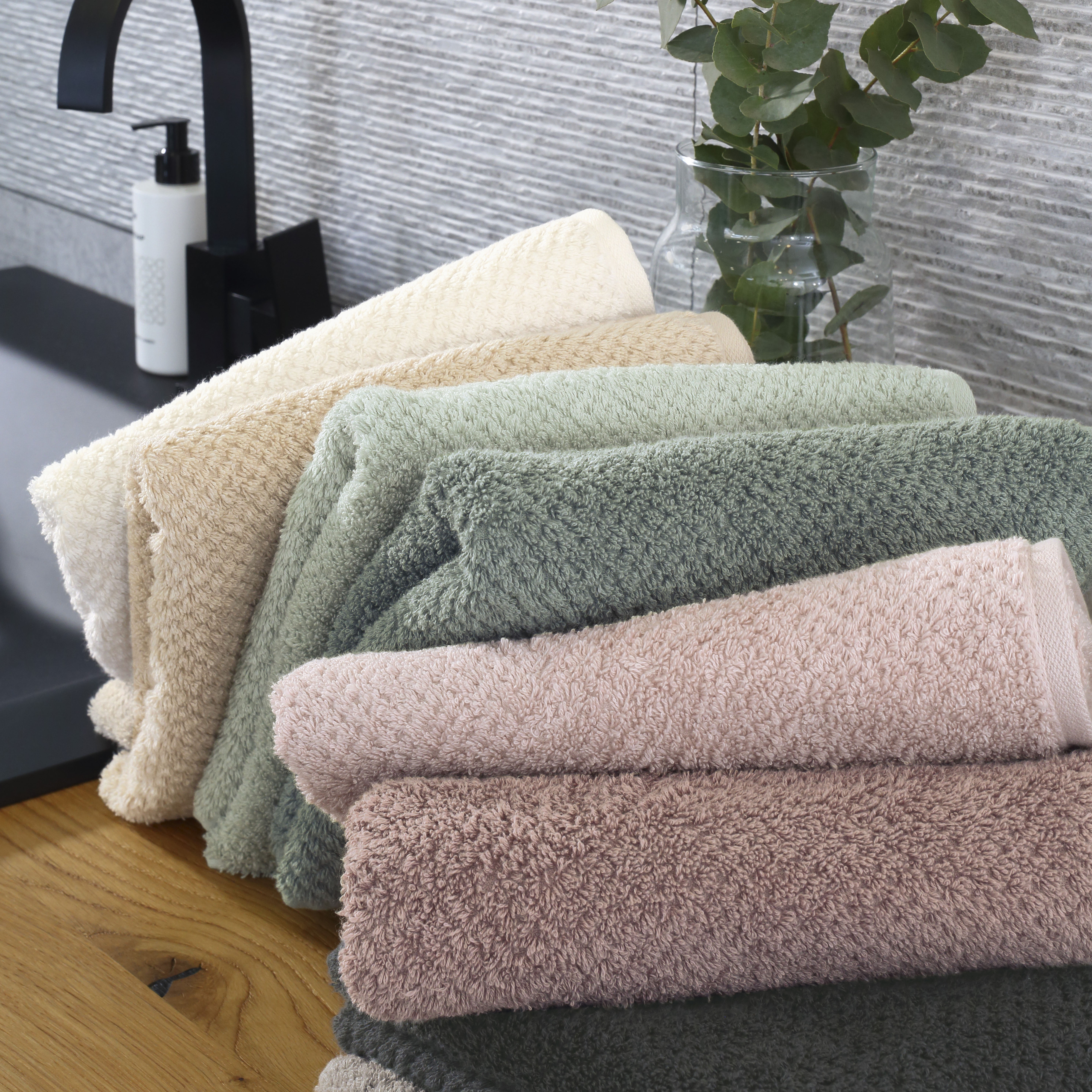 Полотенце махровое Cawo Pure 80x150см, цвет пудровый