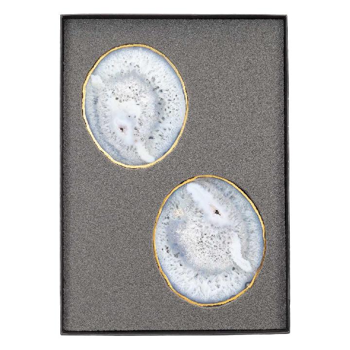 Набор №4 из натурального среза агата Incrua Agato L+ L, Размер 14 - 17см