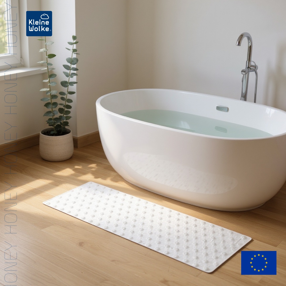 Антискользящий коврик Kleine Wolke Honey, 36x80см