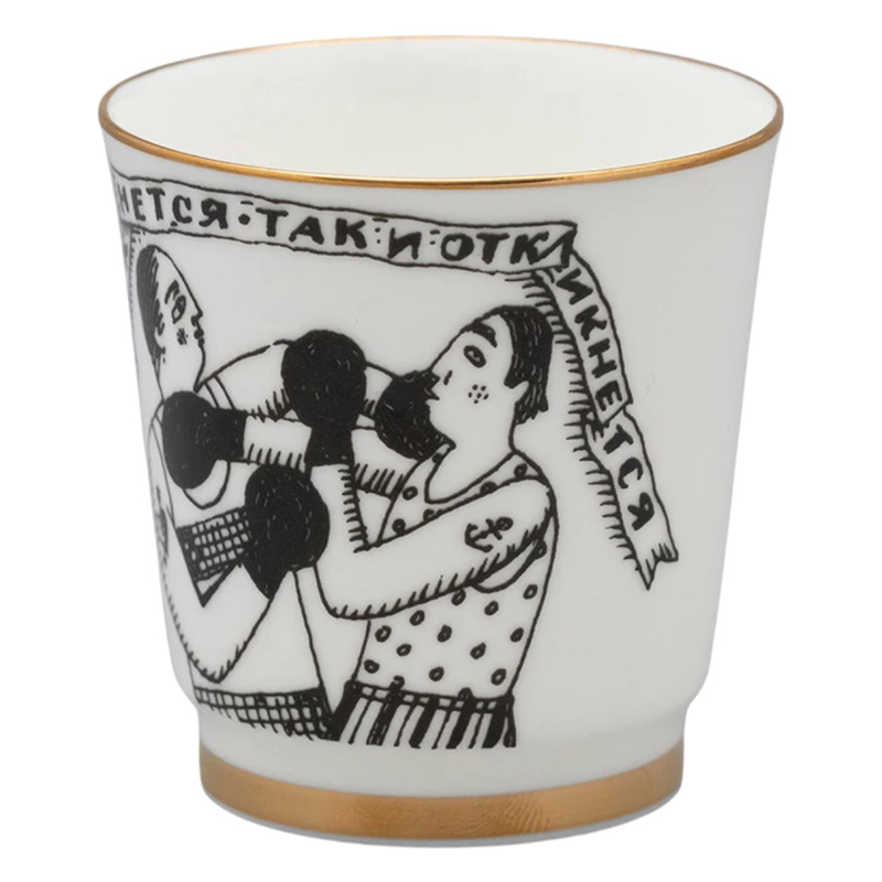 Набор стопок Императорский фарфоровый завод Пословицы русского народа 70мл, 6шт