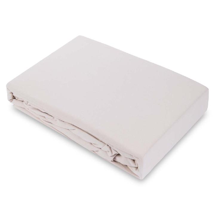 Простыня натяжная 2-спальная Pappel 180x220см, цвет бежевый