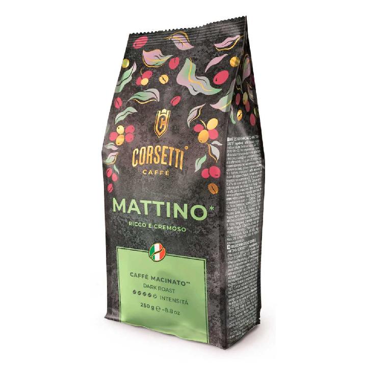 Кофе натуральный жареный молотый Corsetti Mattino 250гр