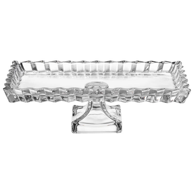 Блюдо сервировочное на ножке Lefard Crystality 28,5x15x9см