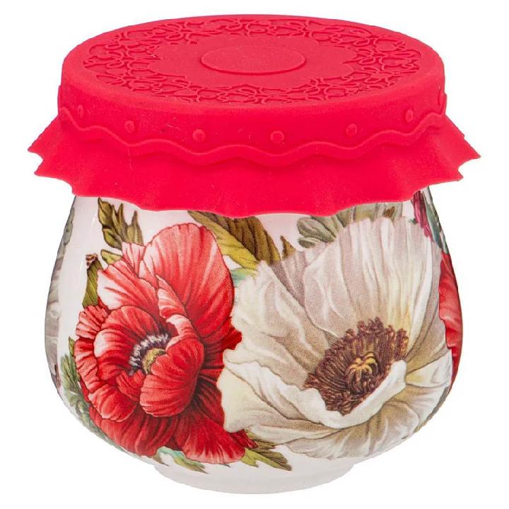 Баночка с силиконовой крышкой Lefard Маки 180мл