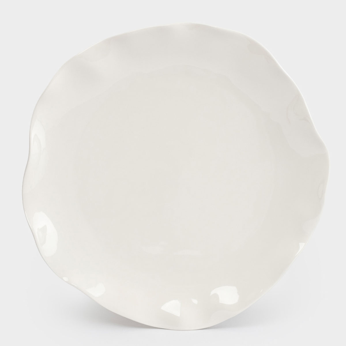 Тарелка обеденная Anna Lafarg White Ocean Волнистый край