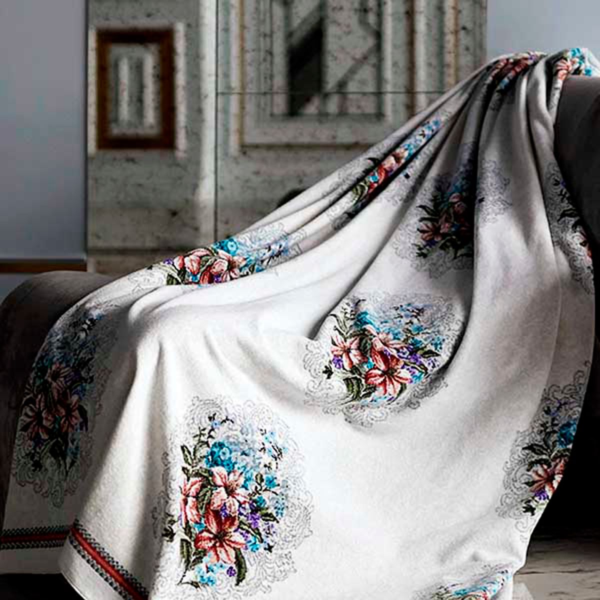 Плед Feiler Josephine 150x230см, бирюзовый