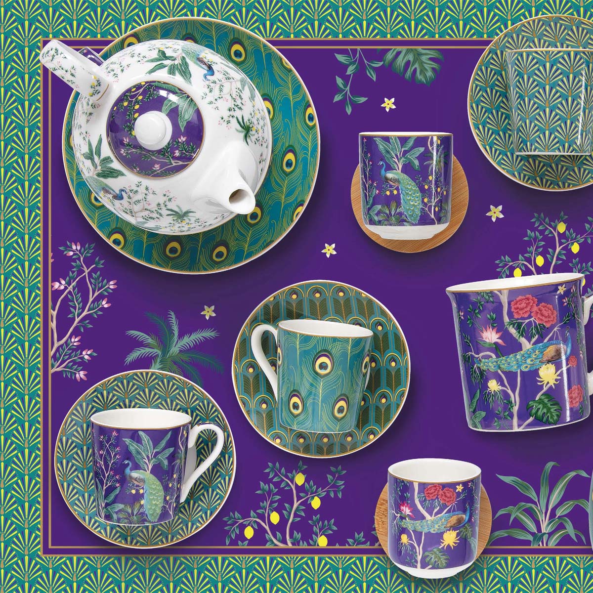 Набор кружек Easy life Imperial Peacock 4шт