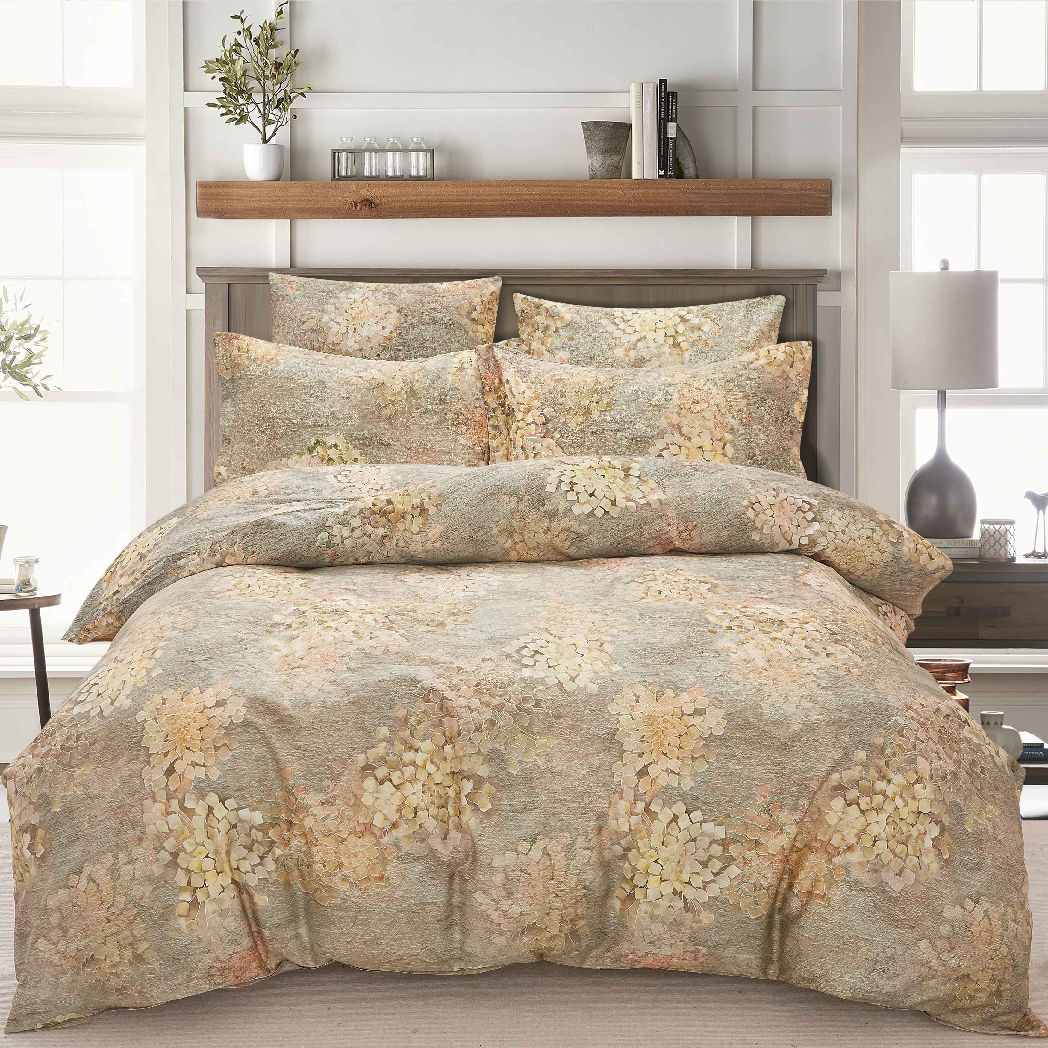 Комплект постельного белья семейный Pappel Golden Flowers